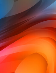 Abstract background with colorful gradient. Vibrant graphic wallpaper with stripes design. Fluid 2D illustration of modern movement.