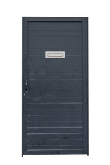 black door isolated on white background