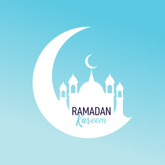 Ramadan Kareem The Holy Month Muslim Feast Greeting Card with calligraphy text
