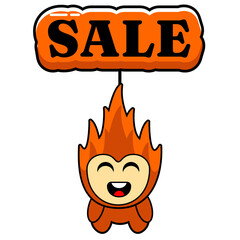 Cartoon character illustration
fire mascot balloon sales are perfect for advertising or promotion