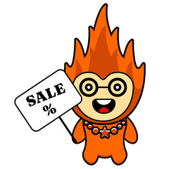 Cartoon character illustration
The fire mascot white board is perfect for advertising or promotion