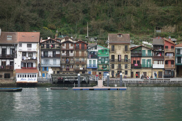 San Sebastian, Spain - March 1, 2021: The scenic Basque fishing village of Pasaia, near San Sebastian