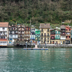 San Sebastian, Spain - March 1, 2021: The scenic Basque fishing village of Pasaia, near San Sebastian