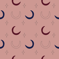 Vector boho patterns in minimal style