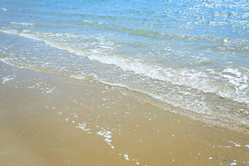Beautiful sandy beach Livacina on Island Rab, Adriatic sea, Croatia