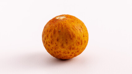 One Longan Fruit on white background