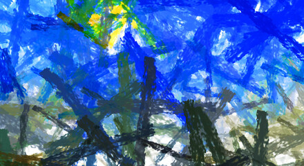 Brushed Painted Abstract Background. Brush stroked painting. Artistic vibrant and colorful wallpaper..