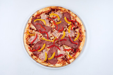 italian pizza on the white plate