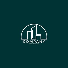 real estate logo design vector