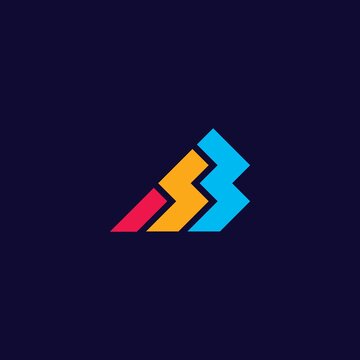 MS3, S3, MSB letter logo template