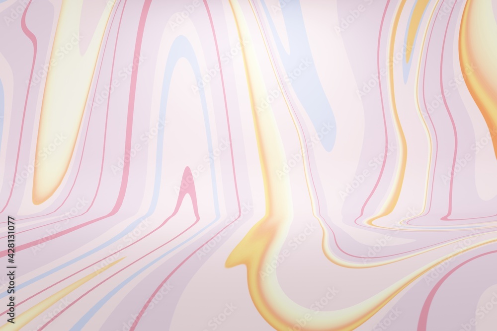 Aufkleber pink studio background with abstract lines. 3d rendering