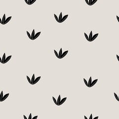 seamless pattern with cartoon plants. Colorful vector flat style for kids. hand drawing. baby design for fabric, print, wrapper, textile