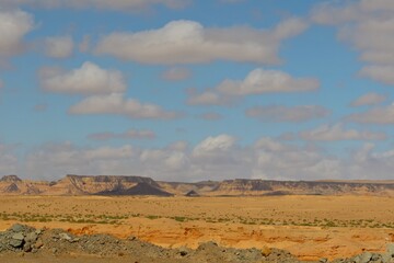 The beautiful sands and rocks formations due to erosion  in Fayoum desert in Egypt