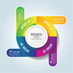 Presentation business infographic with 4 step