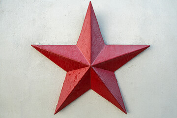 Old red soviet star texture