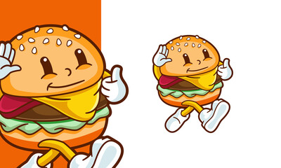 Fun-Burger-Character - obrazy, fototapety, plakaty