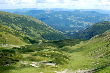 landscape with clouds mountains