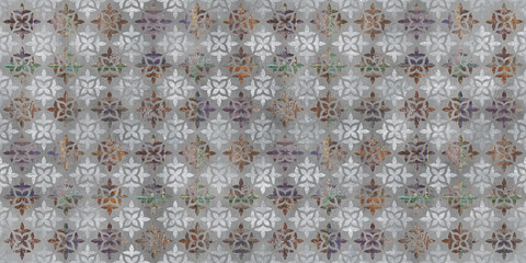 colorful cement texture and damask pattern ancient background