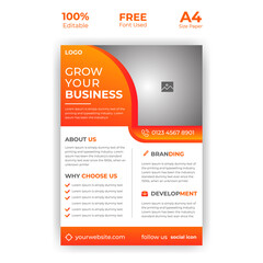Corporate Business flyer template vector design, Flyer Template Geometric shape used for business poster layout, IT Company flyer, corporate banners, and leaflets.eps