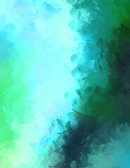 2D illustration of colorful brush strokes. Decorative texture painting. Vibrant paint pattern backdrop.