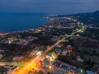 North corfu aerial view