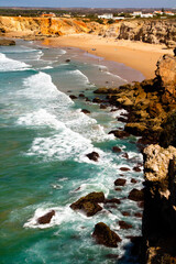 Beach along the Algarve coast