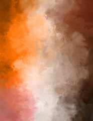 2D illustration of colorful brush strokes. Decorative texture painting. Vibrant paint pattern backdrop.