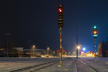signals at winter station,
