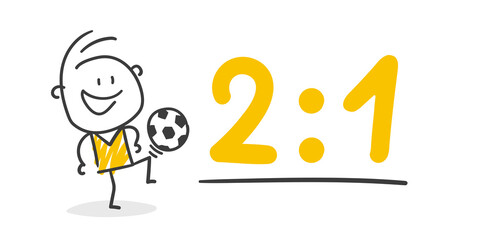 Strichfiguren / Strichmännchen: Fußball, Fußballspiel, Live-Ticker. (Nr. 622) © strichfiguren.de