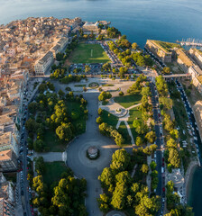 corfu spianada square panoramic view