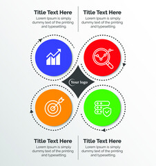 Infographics Design Template - Graph, Pie chart, workflow layout, cycling diagram, brochure, report, presentation, web design. Editable Vector illustration