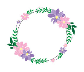 flower frame background. flower frame for design.