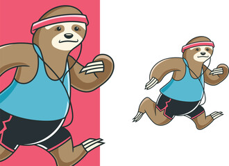 Running-Sloth © VectorCafe