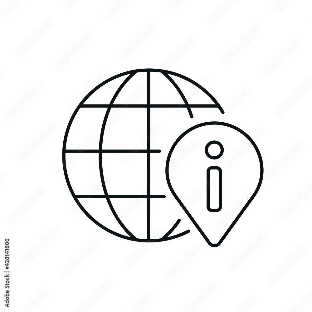 Poster obtaining information linear icon. contact us. support service. thin line customizable illustration.