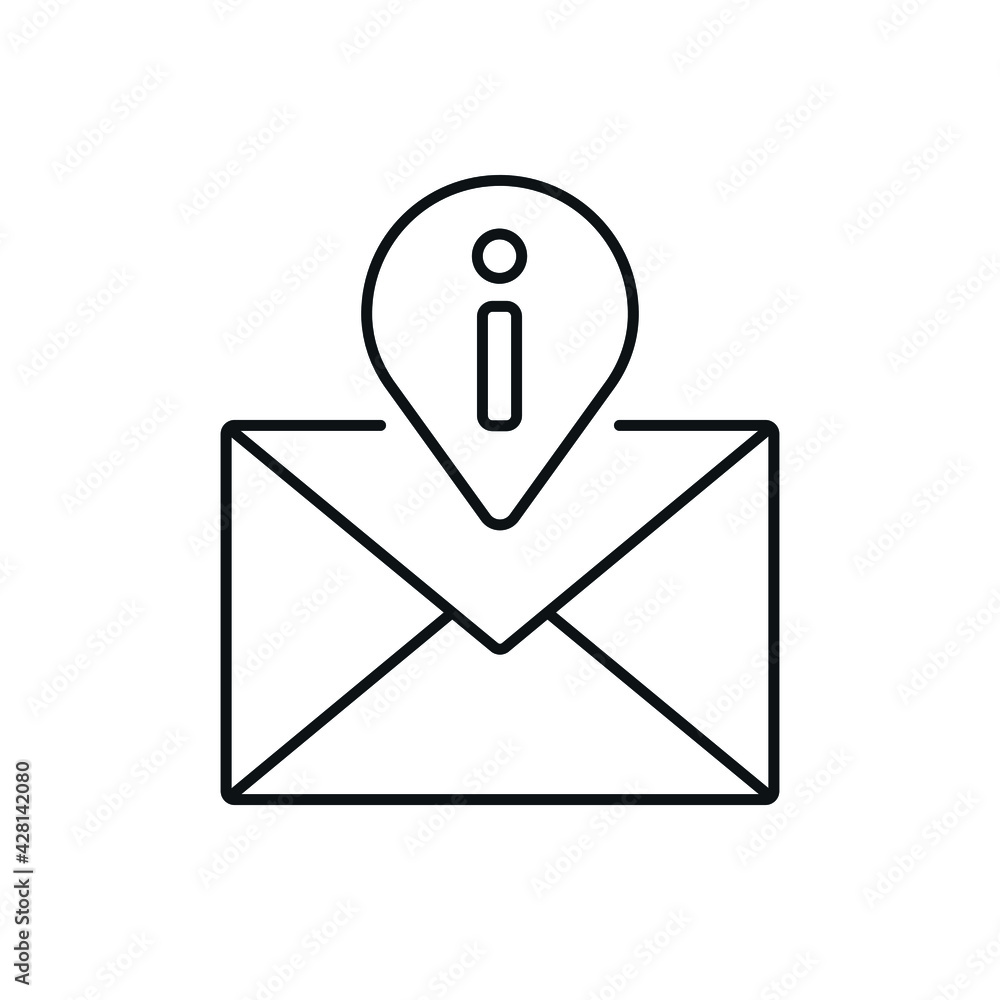 Poster obtaining information linear icon. contact us. support service. thin line customizable illustration.