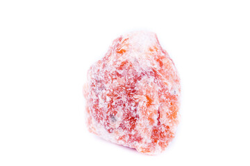 macro of orange and red calcite mineral stone