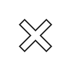 Cross icon isolated on white background. Close symbol modern, simple, vector, icon for website design, mobile app, ui. Vector Illustration