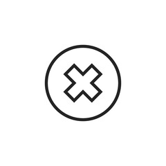 Cross icon isolated on white background. Close symbol modern, simple, vector, icon for website design, mobile app, ui. Vector Illustration