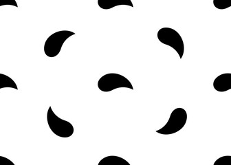 Black abstract geometric elements on a white background. Seamless texture.