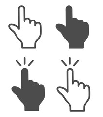 指　イラスト　素材　カーソル