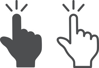 指　イラスト　素材　カーソル