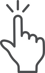 指　イラスト　素材　カーソル