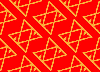 Red background with abstract geometric pattern. Seamless texture.