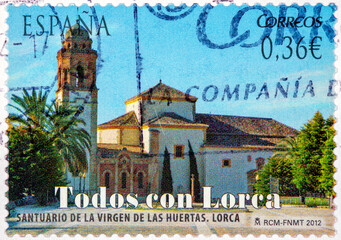 stamp printed in Spain from the 