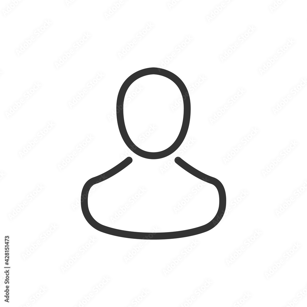 Poster premium profile line icon for app, web and ui.