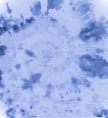 Indigo Tie Dye. Batik Light Patterns. Abstract Swirl Painting. Blue Tye Die Swatch. Art Backdrop. Hippie Artistic Fabric. Water Spiral Pattern. Circular Kaleidoscope. Color Indigo Tie Dye.
