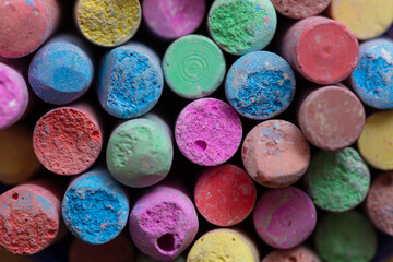 broken colorful chalk background, pattern
