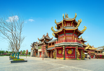 Fototapeta premium Chinese-style ancient architecture, Hainan, China.