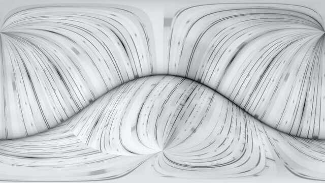 Black threads in motion. Fractal art. Virtual space. Monochrome background
