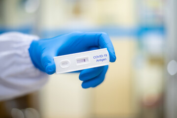 Screening rapid test COVID-19 antigen negative.